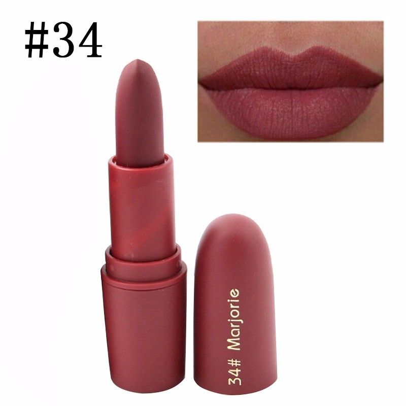 Acheter Miss Rose Lipstick Hydratant Lisse Lèvres Bâton Longue Durée Charmant Lèvres Rouge à Lèvres Cosmétique Sexy Nude Marron Mat Mat Velvet Rouge à