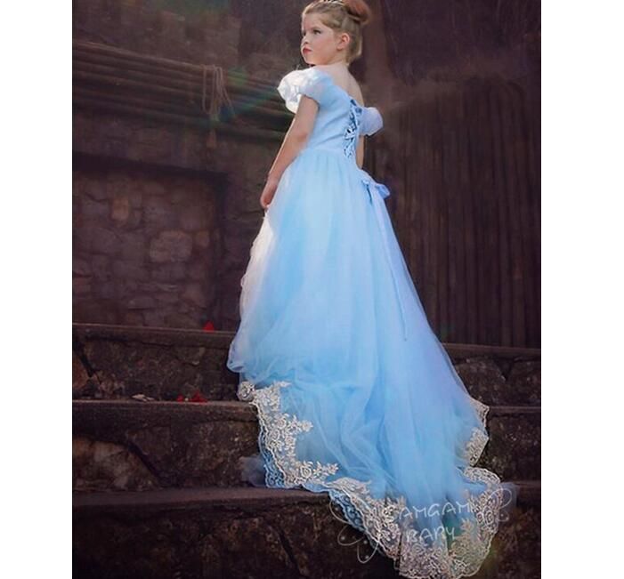 100-140CM Vestido de princesa para niñas Vestido de Cenicienta azul 100-140CM Vestido de princesa para niñas Vestido de Cenicienta azul