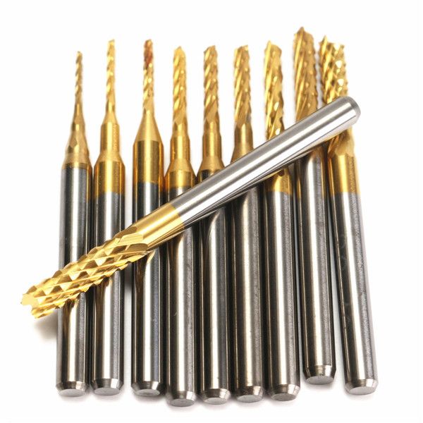 5 frese 3mm Micro CNC//PCB Carbide Drill Bit 3.175mm Shank Tungsten Steel Cutter