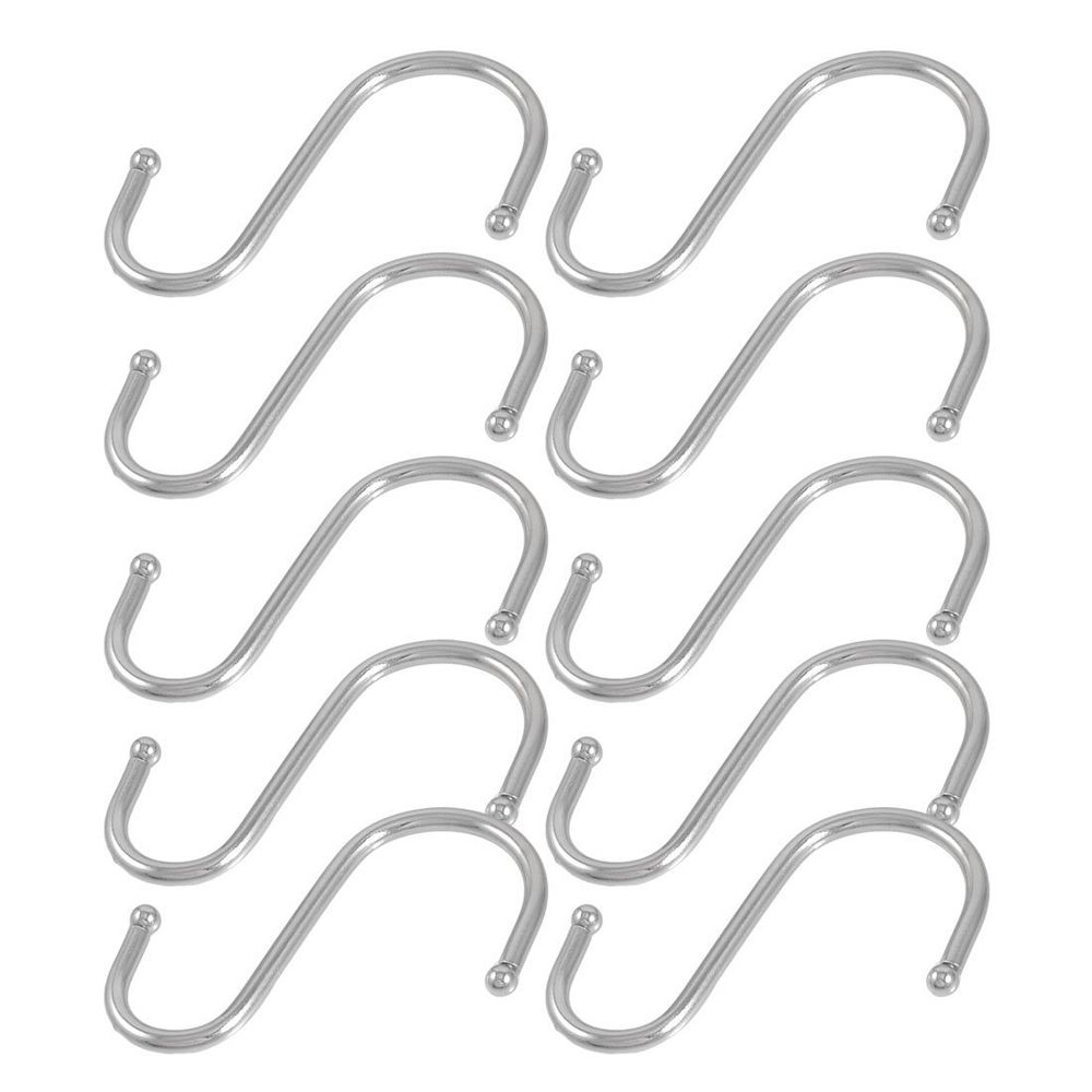 hysagtek 20/ pcs grandes de acero inoxidable soporte de S ganchos cocina herramientas resistente en forma de S para colgar ganchos Metal Cocina Pot Pan armario colgador de almacenamiento Rack ganchos