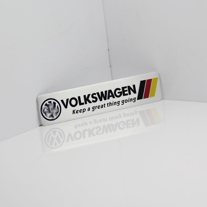 Nouveau Aluminium Racing Car Badge Volkswagen VW Nouveau Aluminium Racing Car Badge Volkswagen VW