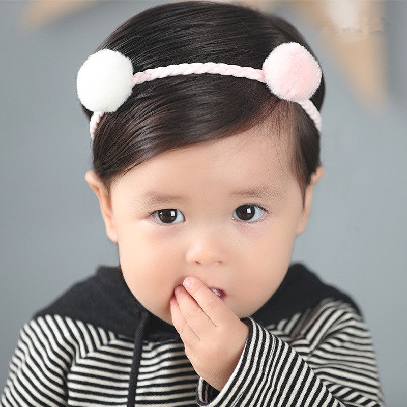 baby girl pom pom headband