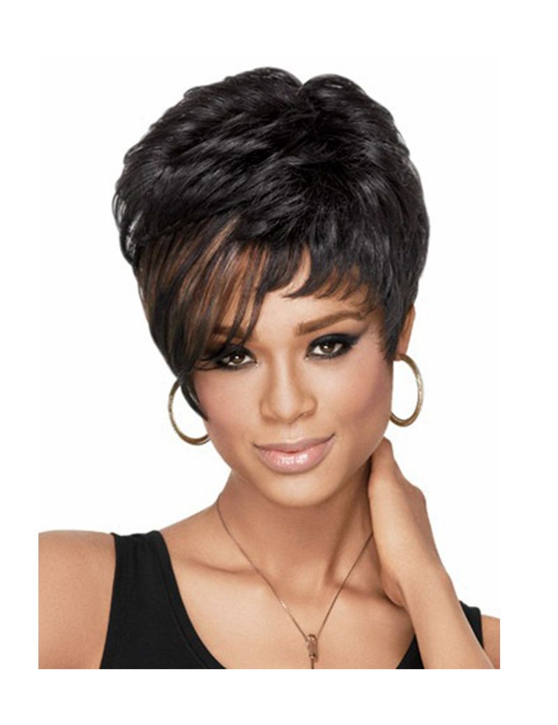 New Heat Resistant High Quality Double Colors Ombre Short Curly