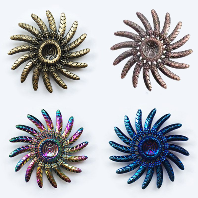 Rainbow Spinner Fidget Hand Gadget Fingertip Gyroscope Stress Release Bearing