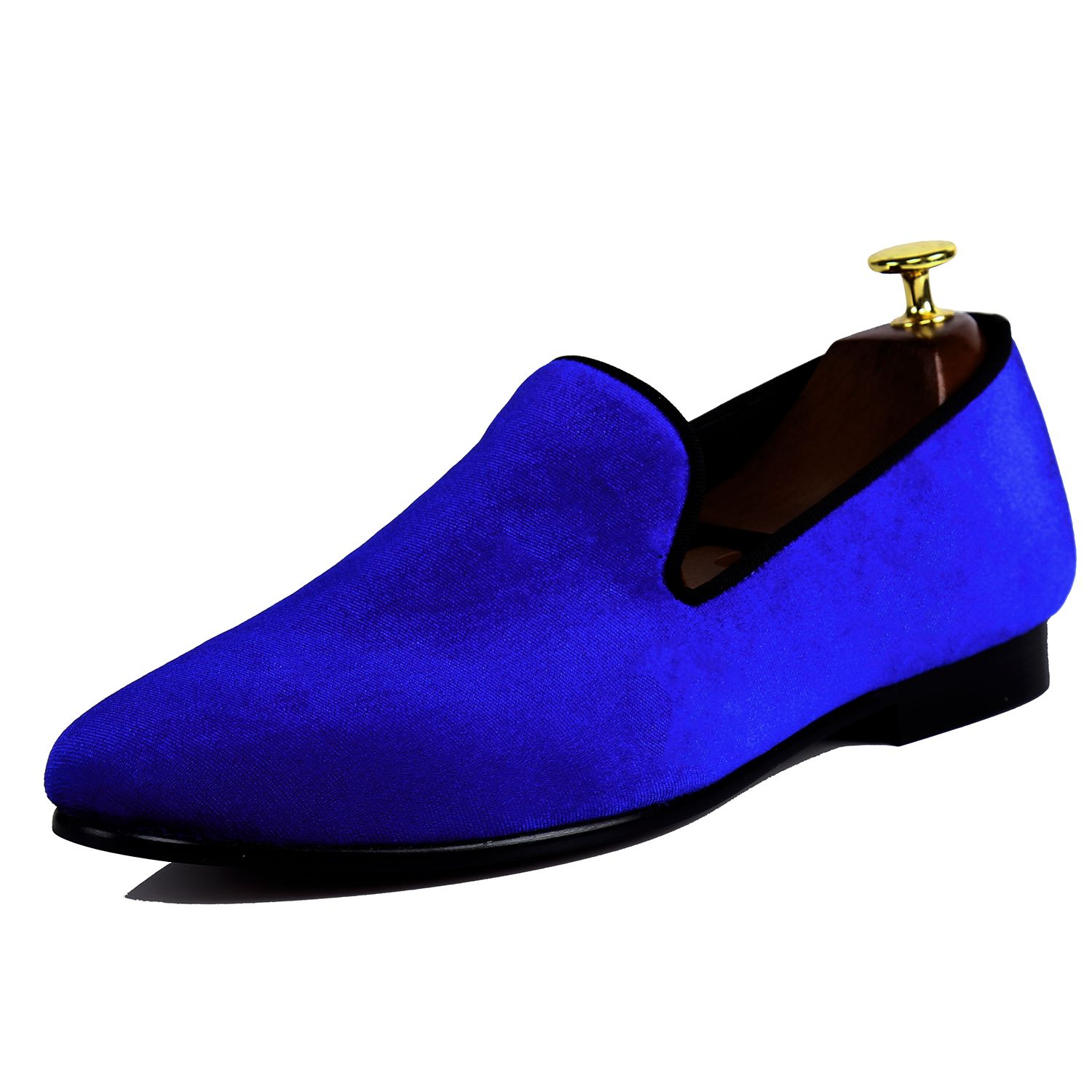 Harpelunde Blue Velvet Wedding Shoes For Men Leather Lining Red