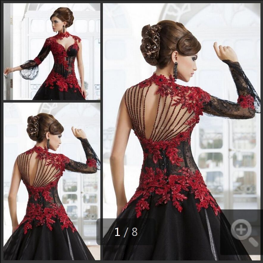 Acquistare 2021 Abiti Da Sposa Rossi E Nera A Line A Line High Collo Pizzo  Applique Bordare Paolo Sebastian Bridal Sheer Sheer Back Bride Gowns  Economico | Consegna Veloce E Qualità | DHgate Italy