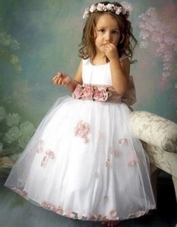Princesa Ball Gown de niña de para bodas Venta caliente Aplliques vestidos