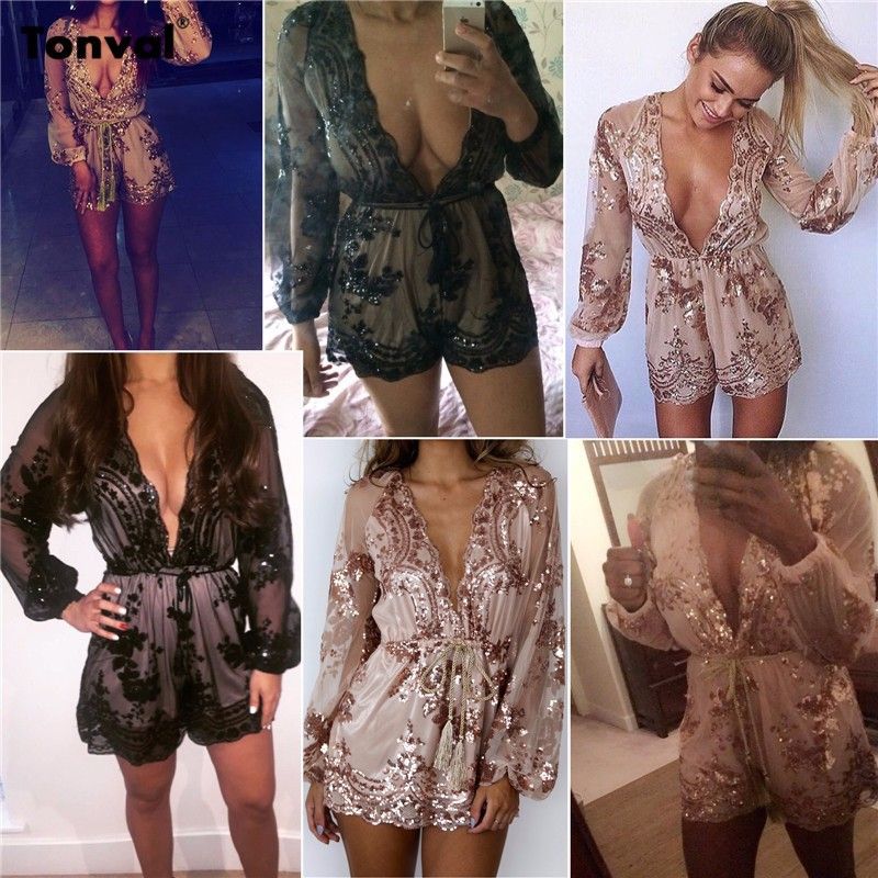 sparkly short jumpsuit