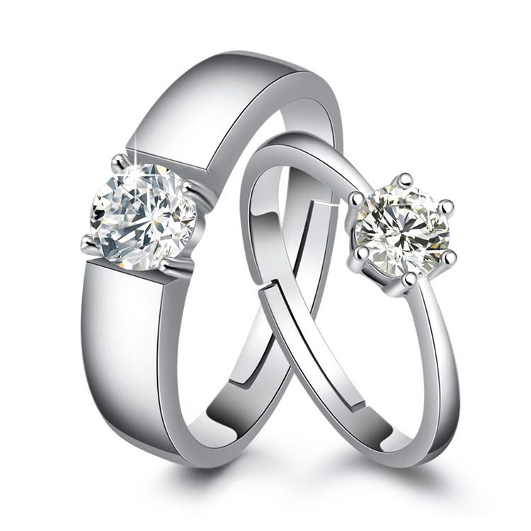 couple ring silver for sale