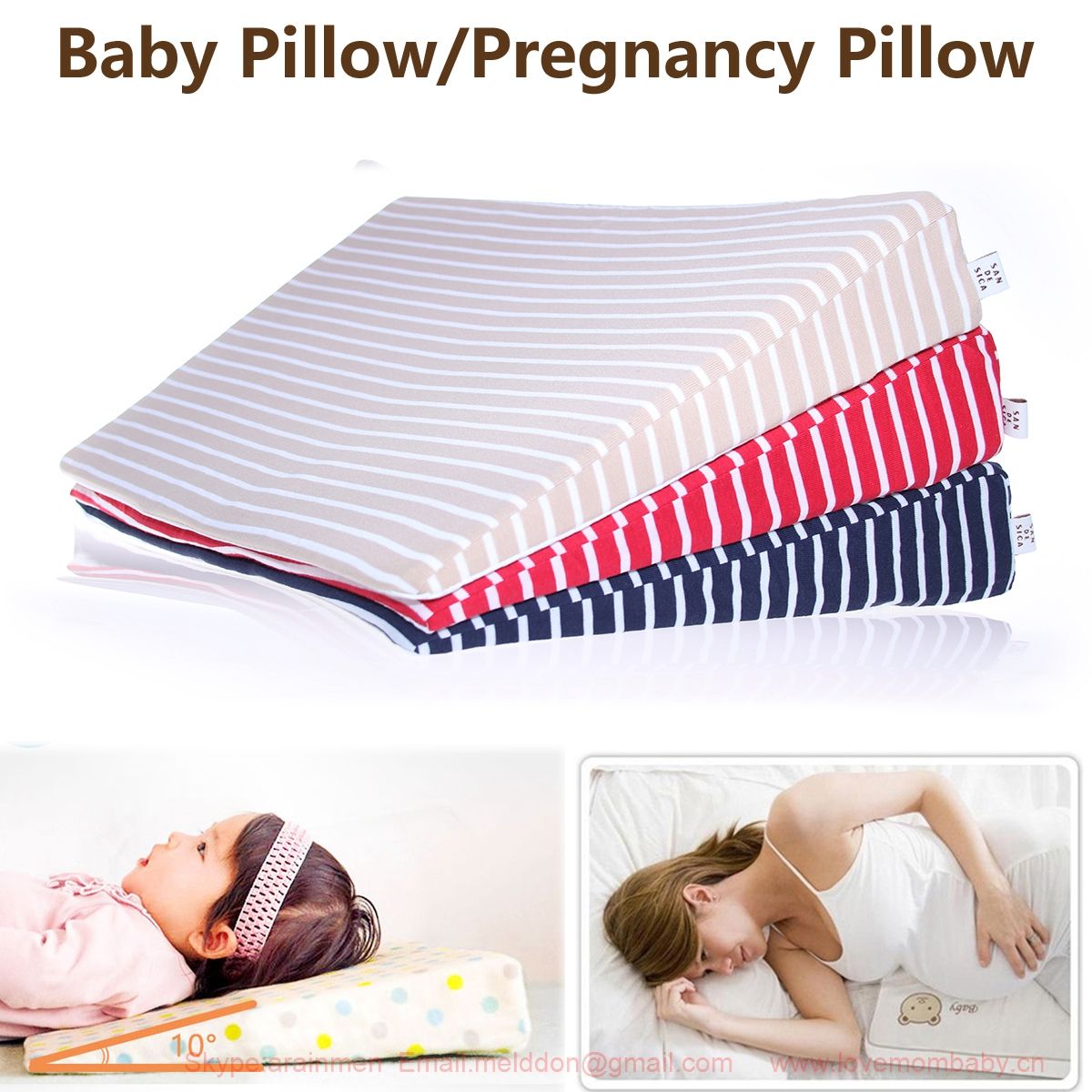 Sandexica Baby Infant Newborn Safety Wedge Pillow Baby Pillow