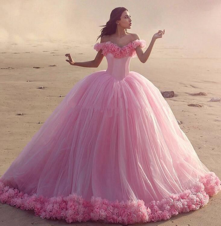 pink princess quinceanera dresses