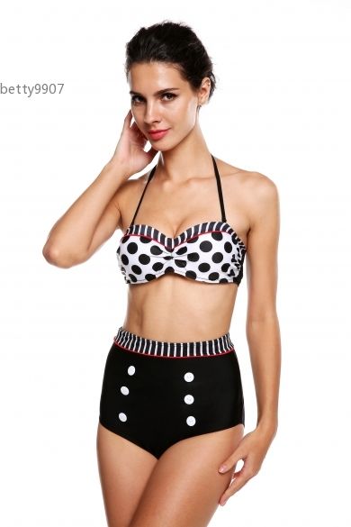 high waisted designer bikini