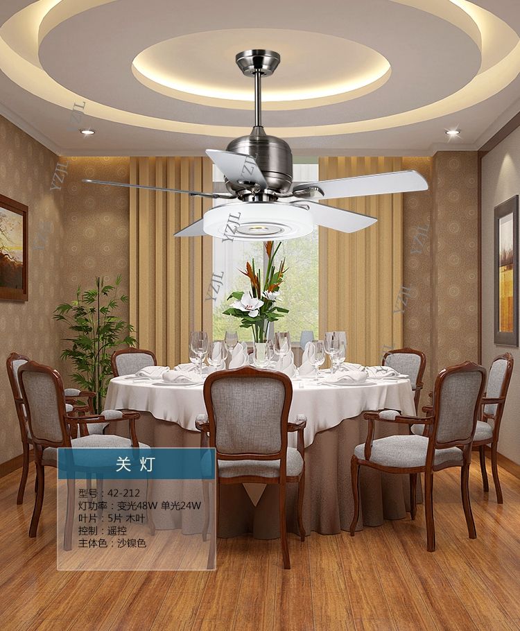 2019 Modern Living Room Bedroom Ceiling Fan Light Remote Control Mute Fan Light Restaurant Ceiling Fan Lights Frequency Converter From Kikizhao