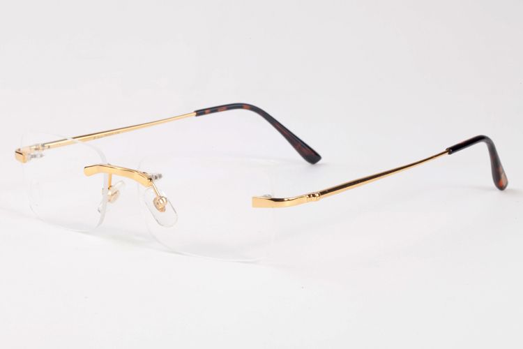 vintage rimless gold eyeglasses