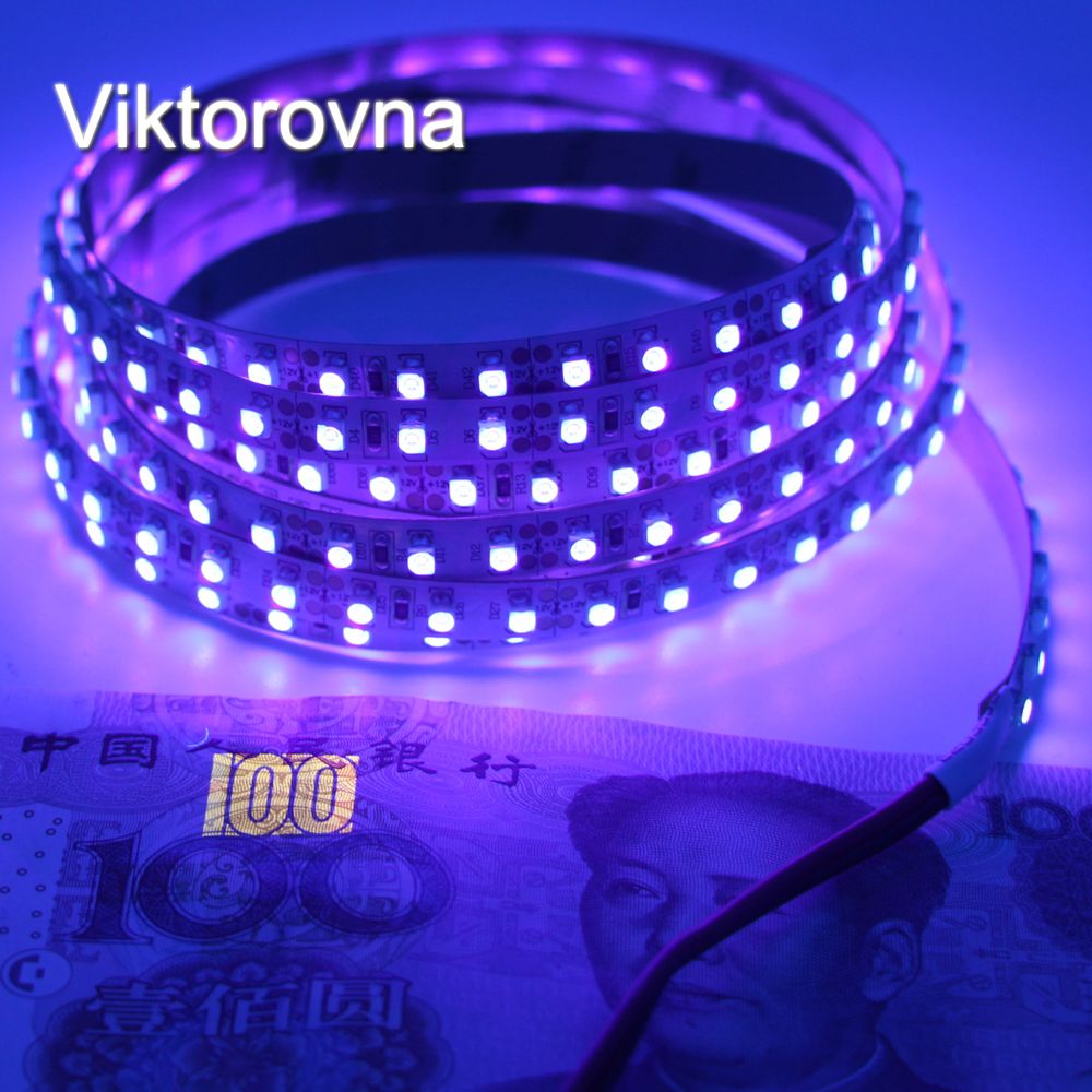 Uv Ultraviolet 395 405nm Led Strip Black Light Dc12v 3528 Smd 120leds M Purple Ip20 Ip65 Waterproof Tap Ribbon String Lamp Heart Lights
