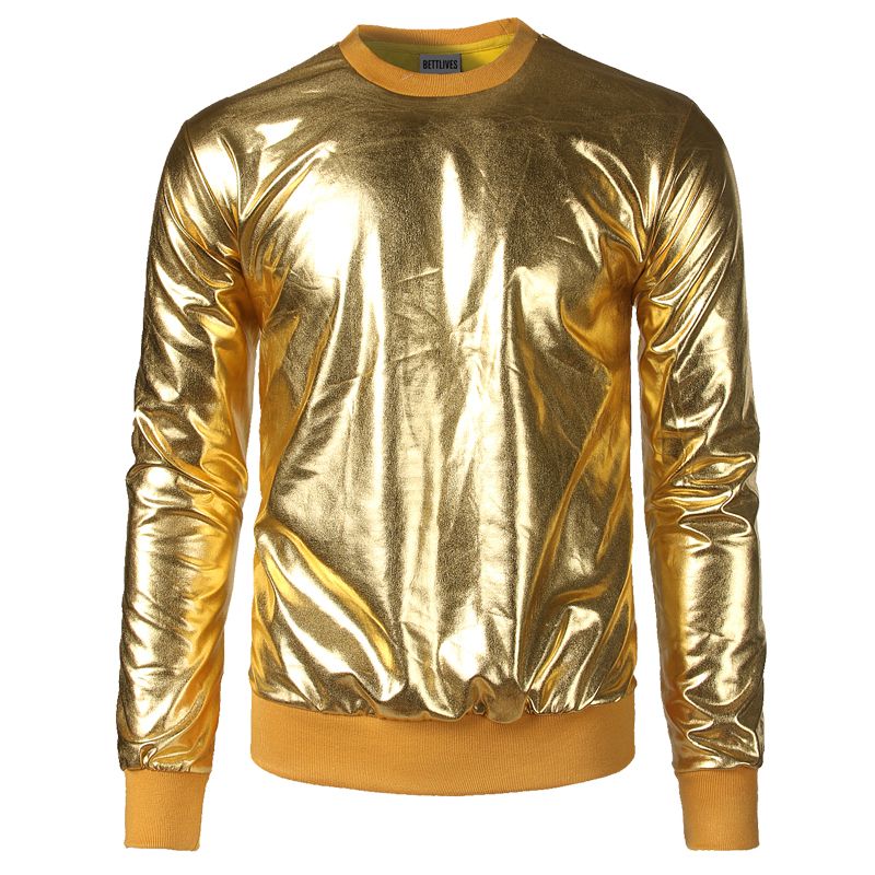 mens gold sweatshirt