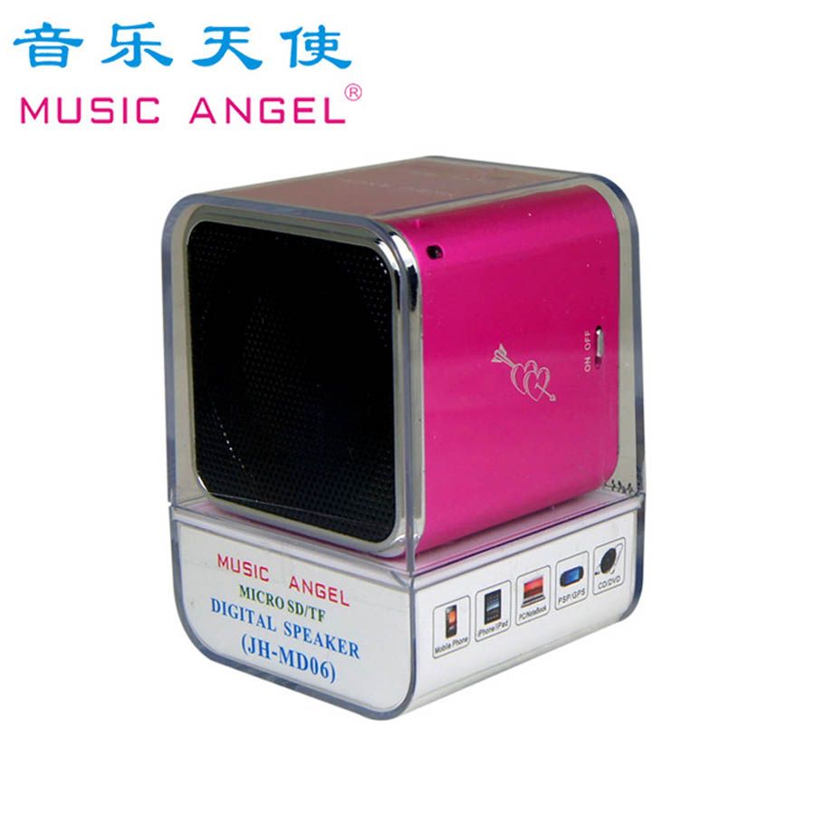 Original Mini Music Angel JH-MD06D Digital Lautsprecher für Handy PC Unterstützung Micro SD TF Karte MP3 Player tolle Klangqualität schwarz