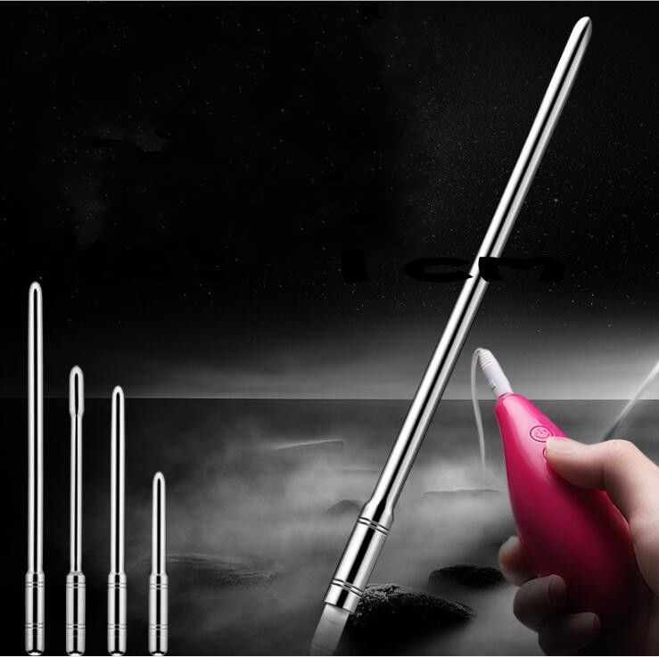 10 Frequency Urethral Vibrator Stainless Steel Sounding Catheter Male ...