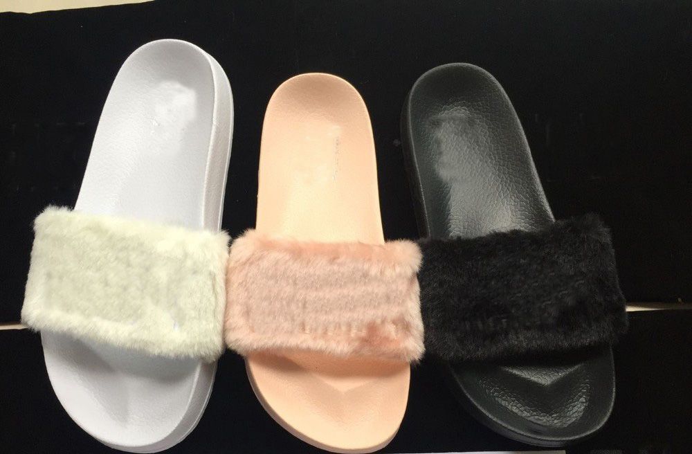fenty slides grey