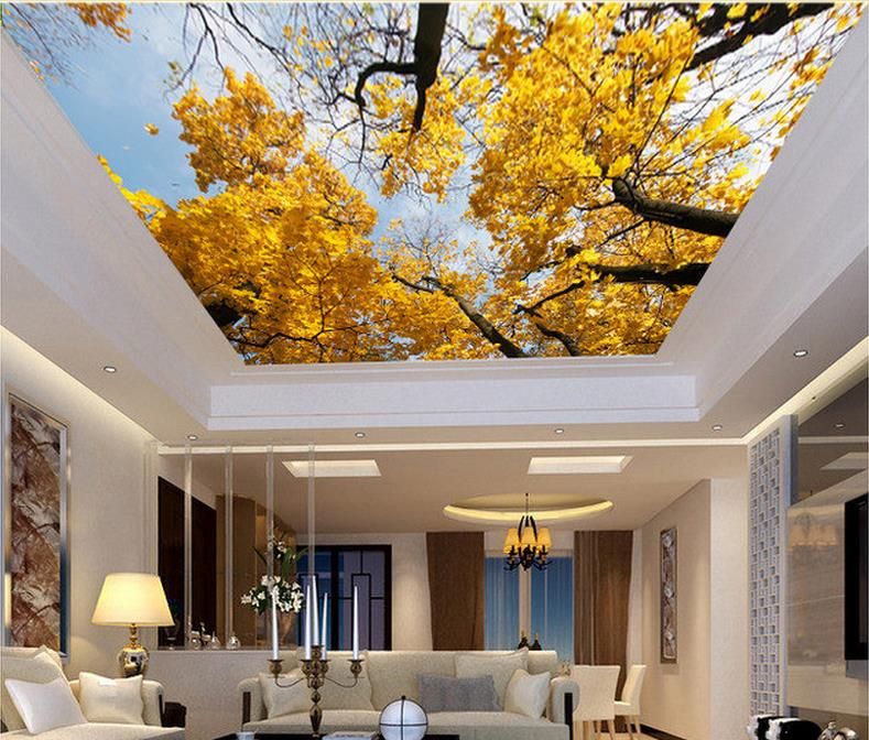 3d Ceiling Wallpaper For Bedroom Walls Custom 3d Wallpaper For Ceilings High Clear Sky Tree 3d Ceiling Wallpapers For Living Room Free Wallpapers Hd