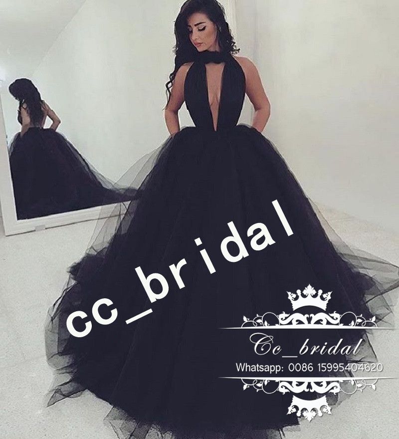 big black prom dress