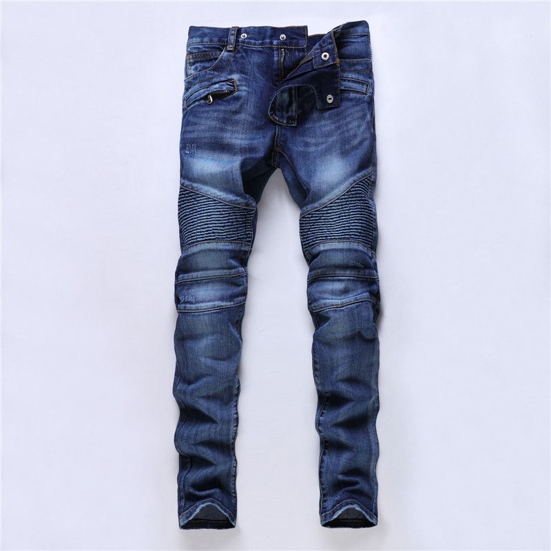 blue jean biker jeans