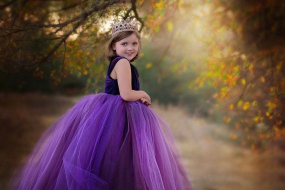black and purple flower girl dresses
