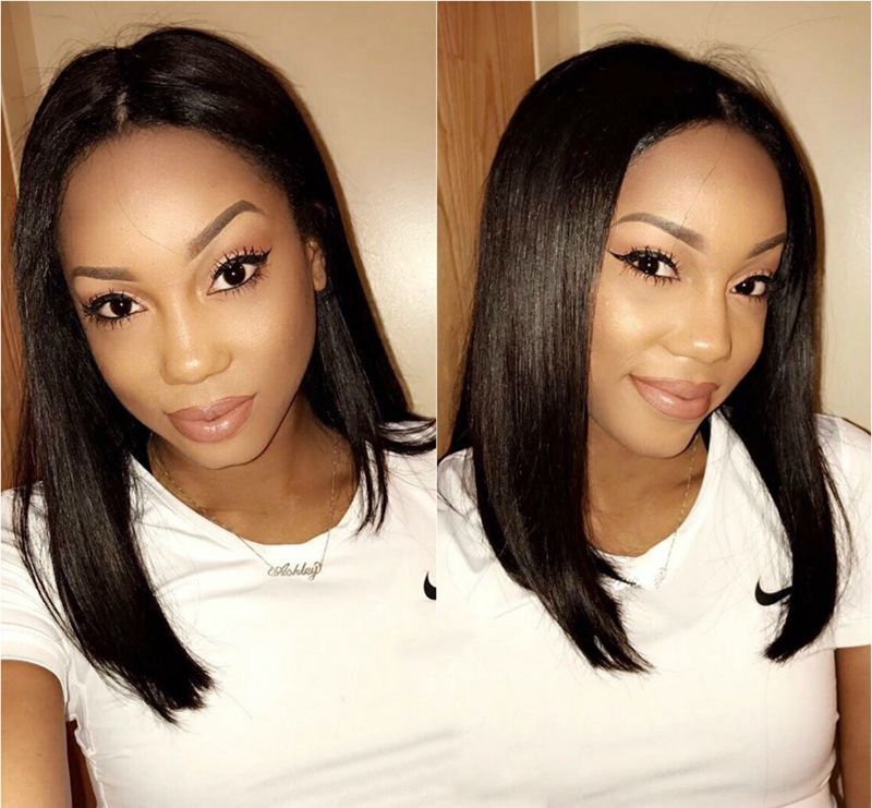 Human Hair Bob Wigs Brazilian Remy Hair Lace Front Human Hair Wigs