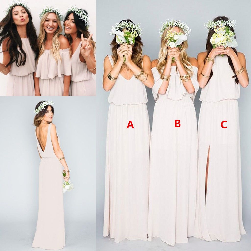 dusty yellow bridesmaid dresses