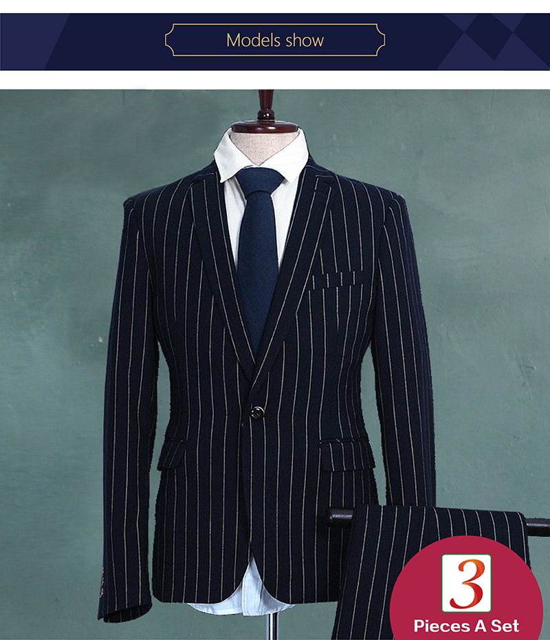 pinstripe business suit