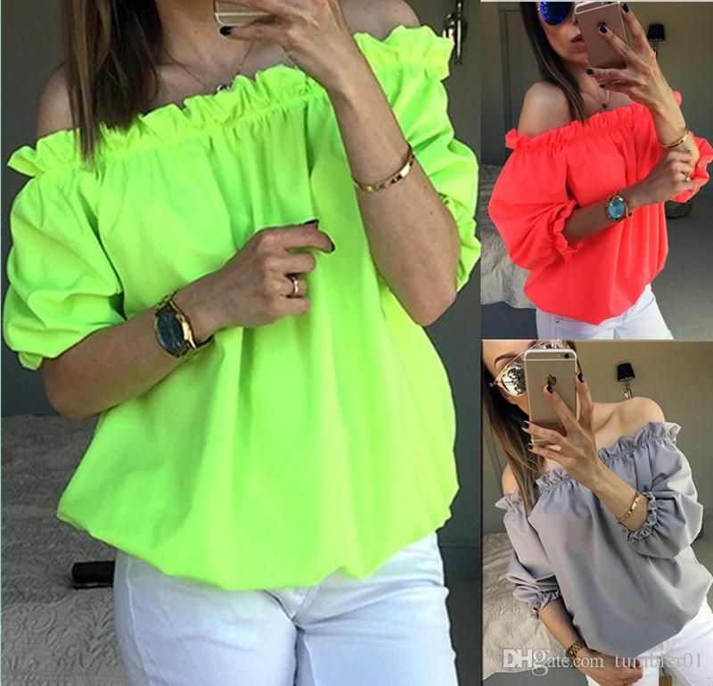 Compra Mujeres Europeas Y Americanas De La Moda Nueva Hombro Manga Gasa  Camisa Chaqueta Para Mujer Envío Gratis Barato | Entrega Rápida Y Calidad |  Es.Dhgate