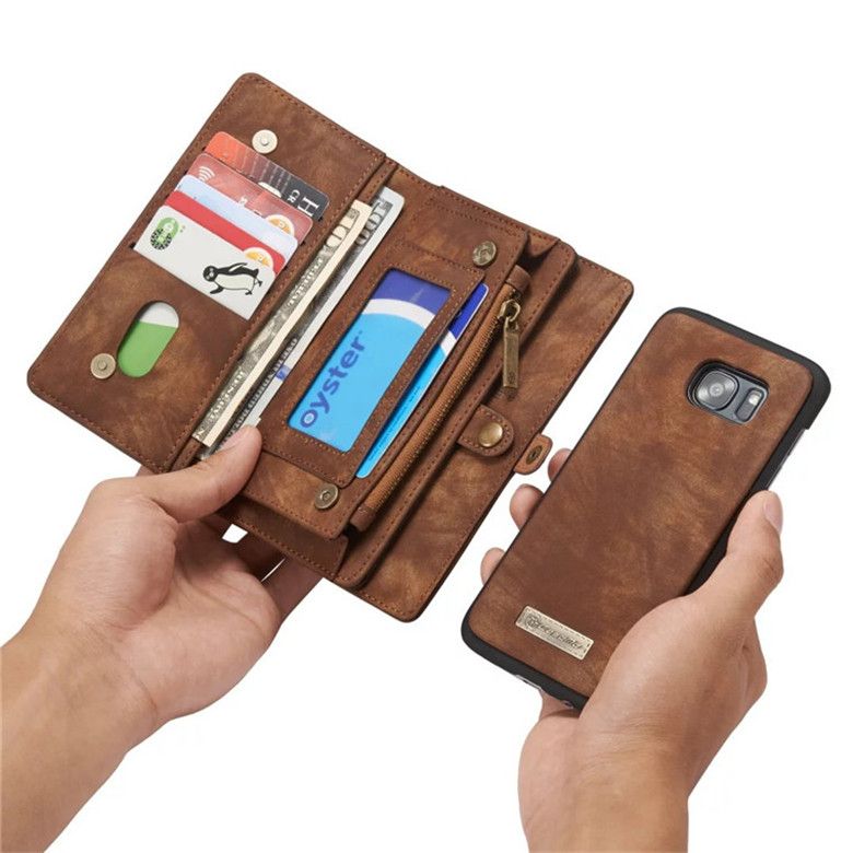 Original Luxury Flip Leather Case For Samsung Galaxy S7 S7edge Card Slots Wallet Magnet Removable Phone Stand Accessories Back Cover Reiko Cell