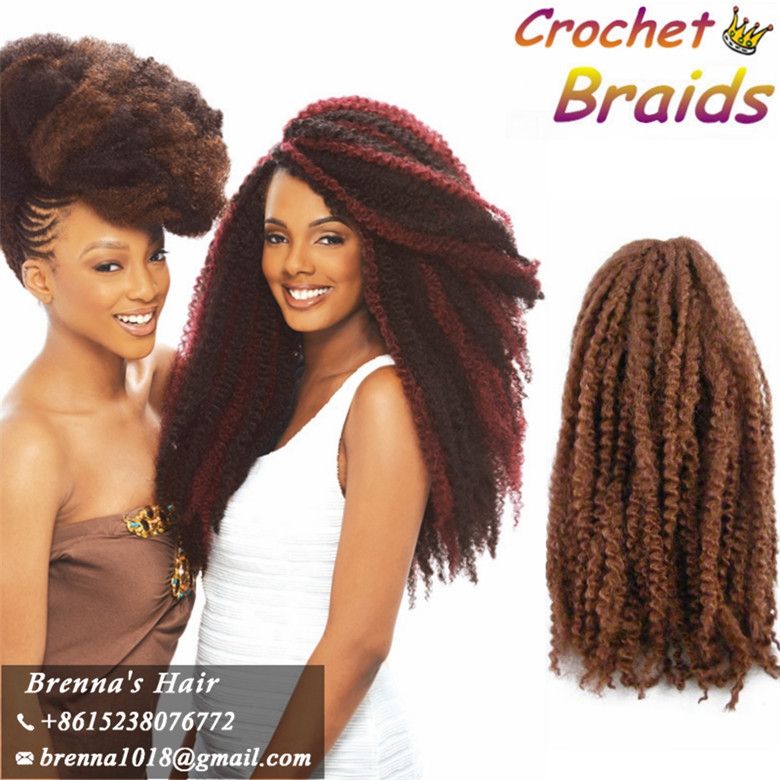2019 Cheap Afro Kinky Marley Braiding Hair 18 Bulk Curly Crochet