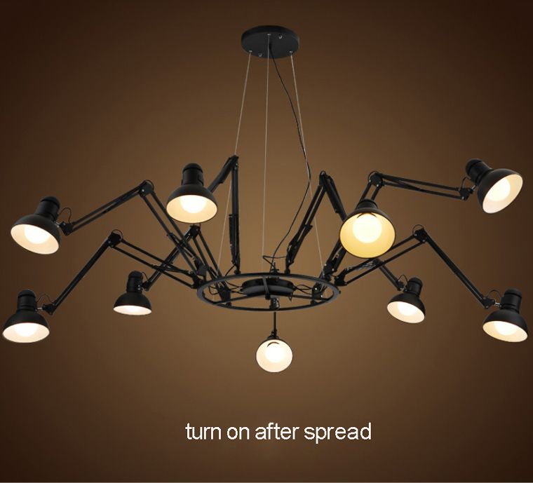Led Modern Spider Pendant Lamps Black White Lights Fixture 6 9 12 Industrial Restaurant Office Working Cafes Light Drum Ceiling Shade From Umsannagu 332 58 Dhgate Com - How To Change Can Lights Pendant Lighting