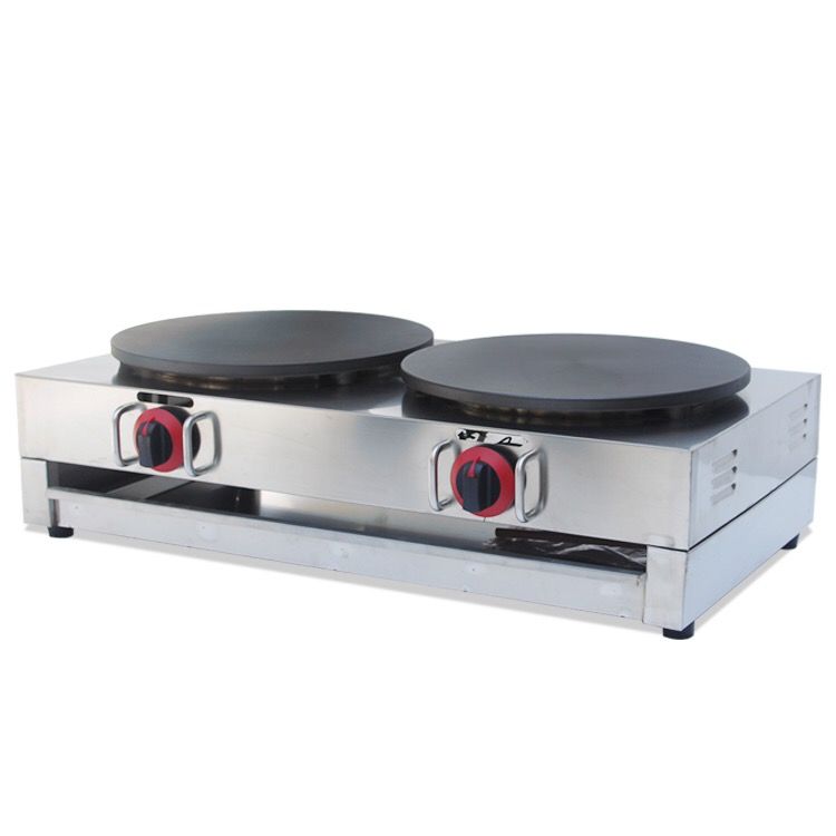 2021 Gas Commercial Crepe Maker Double Head Crepe Machine Gas Pancake