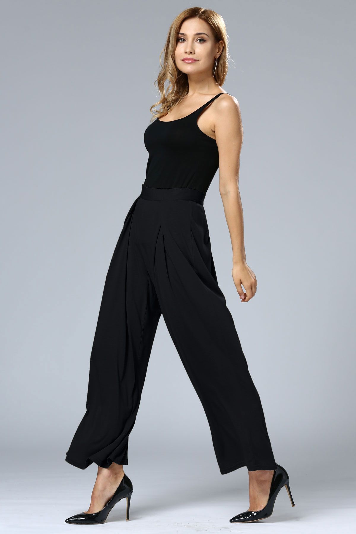 Nuevos pantalones con cordón de moda Mujeres de cintura alta hembra pantalones sueltos de estilo dulce Nuevos pantalones con cordón de moda Mujeres de cintura alta hembra pantalones sueltos de estilo dulce