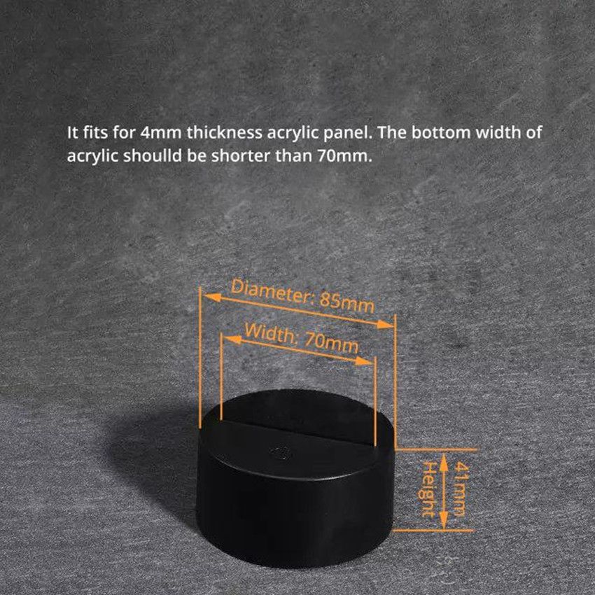 compre es de la base de la lampara led para la iluminacion 3d acrilico luz de la bateria del panel aa o dc 5v fabrica al por mayor a 4 7 del