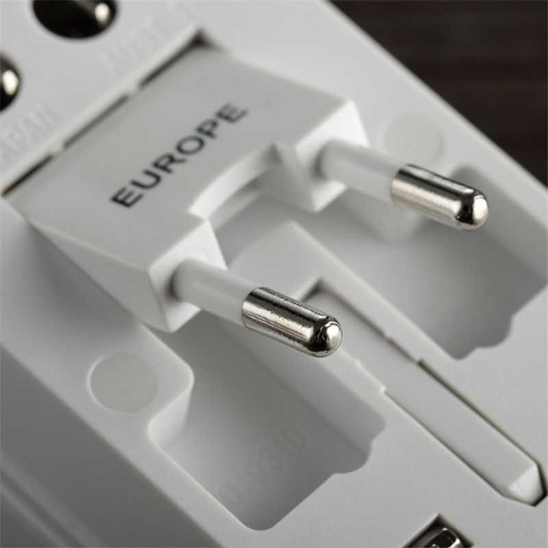 All In One Universal International Plug Adapter 2 USB Port World Travel