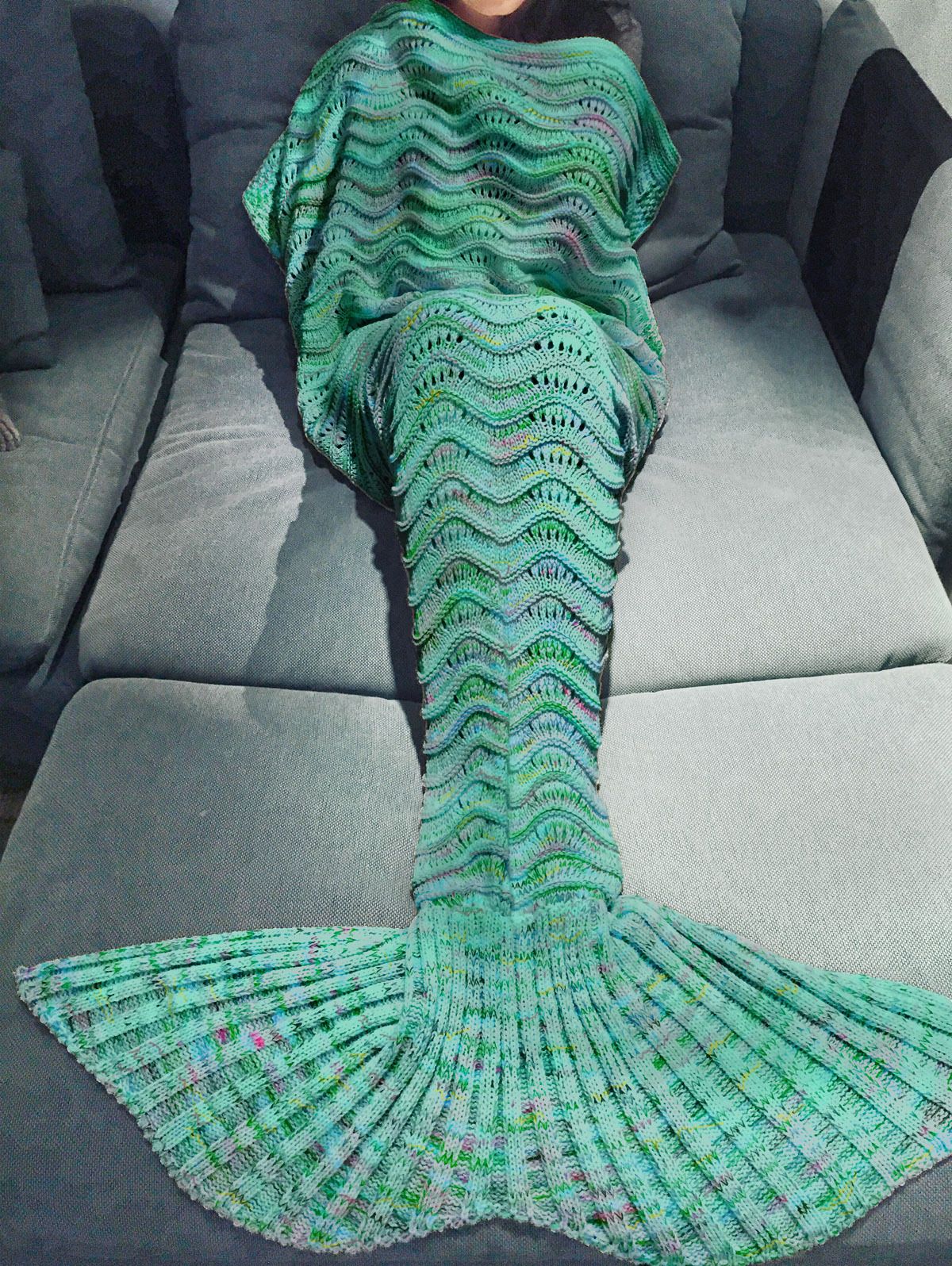 Hot Sell Mermaid Tail Blanket Handmade Crochet Mermaid Blanket