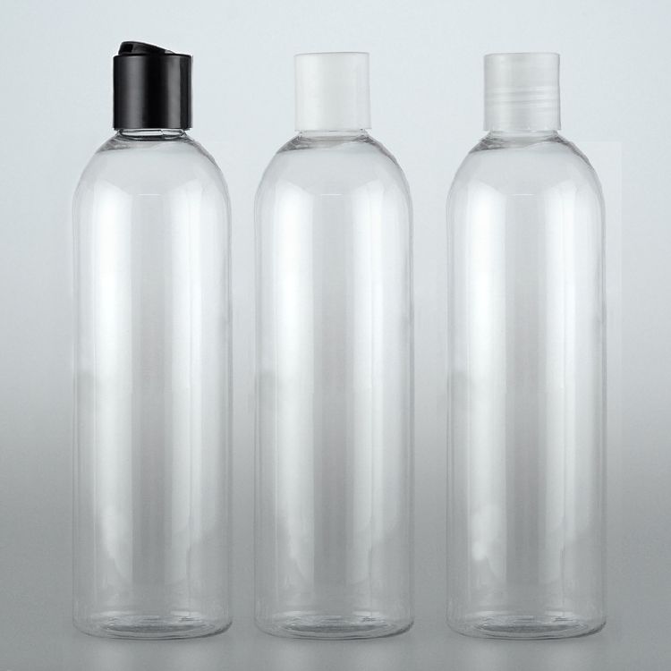 Plastic bottle gray transparent