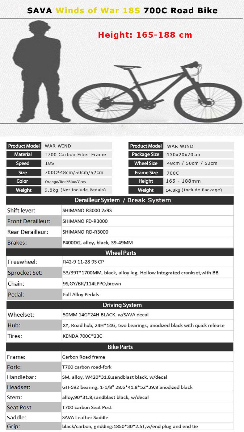 Acquistare Ruote Bici Da Strada SAVA 700C Certificato CE Formato Bicicletta  52 Telaio Bici Carbonio 2017 Completo Bici Da Strada In Carbonio Spedizione  Gratuita Regalo Bici Economico | Consegna Veloce E Qualità | DHgate Italy