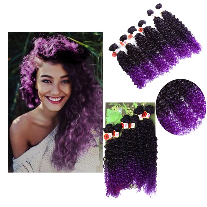 14 18inch Eunice Pack Jerry Curly Weave Hair Extension Sew In Synthetic Weaving Wefts One Pack Full Head Bundles Canada 2019 From Zhanghai717 Cad