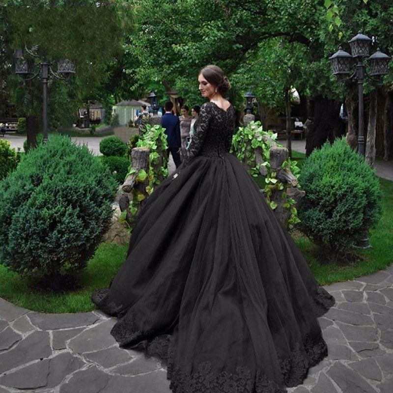 gothic ball gown wedding dress
