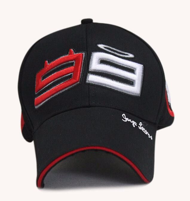 2016 Racing Cap F1 MOTO GP Jorge Lorenzo 99 Cap Gorra béisbol Motocicleta gorra Deporte Sombrero Racing Sombreros Bordado Registro envío gratis