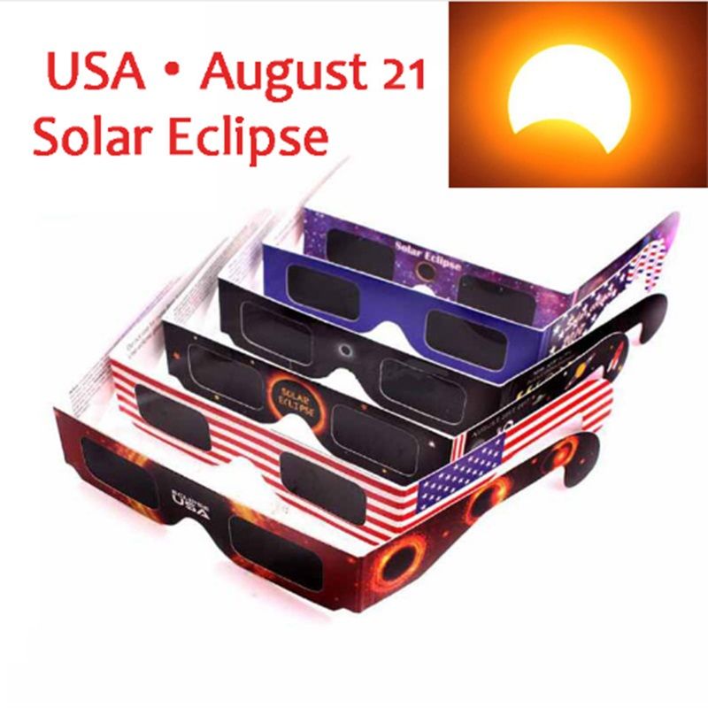 2021 2017 USA Solar Eclipse Glasses Safe Solar Viewing Eyeglasses