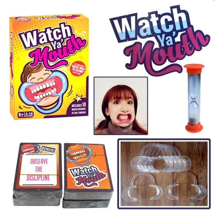 Party Game Board Game Watch Ya Mouth Game 200cards 10 Mouthopeners