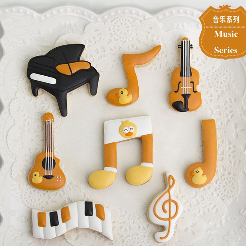Acheter Pas Cher Musique Guitare Piano Patisserie Reposteria Moldes Metal Cookie Cutter Fondant De Decoration De Gateau Outils Chocolat Biscuit Patisserie Boutique Moule Du 10 6 Fr Dhgate