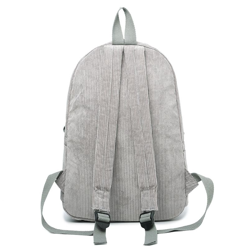 pana sólida Simple mochila escolar para adolescentes estudiantes bolso de pana sólida Simple mochila escolar para adolescentes estudiantes bolso de