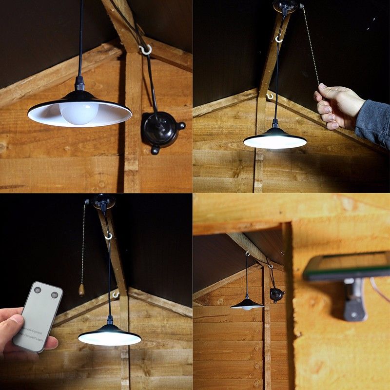 2020 Solar Powered Pendant Lights Led Solar Shed Light Outdoor