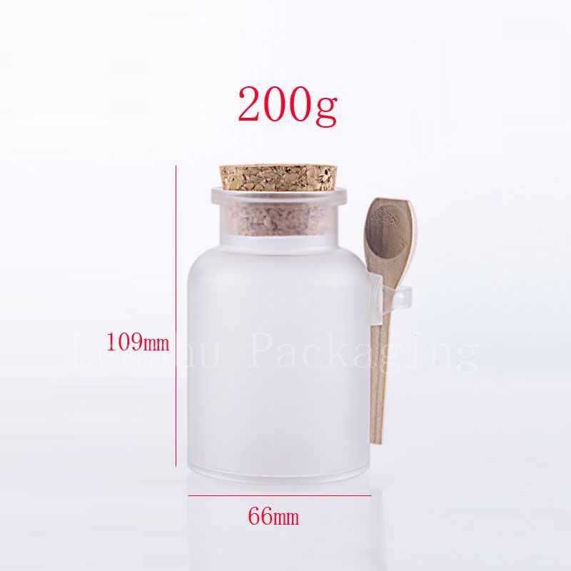 Discount Wholesale 200g X20 Empty Round Bath Salt Bottles With Wooden